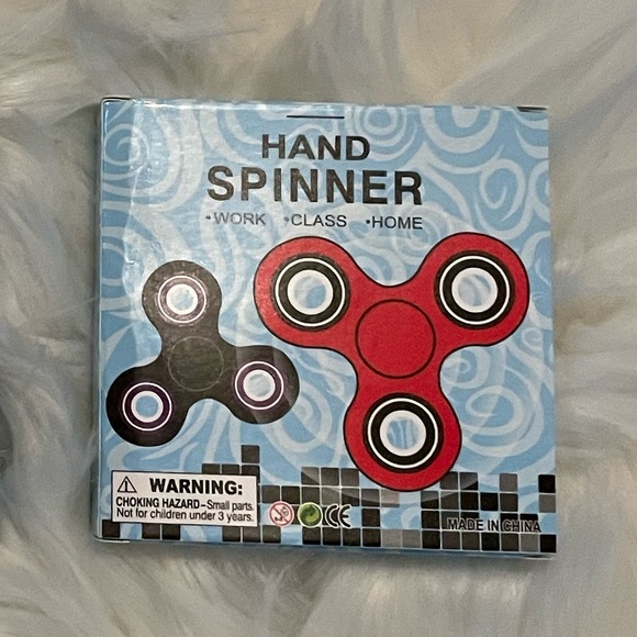 Heart Emoji Navy Fidget Hand Spinner - Picture 3 of 3